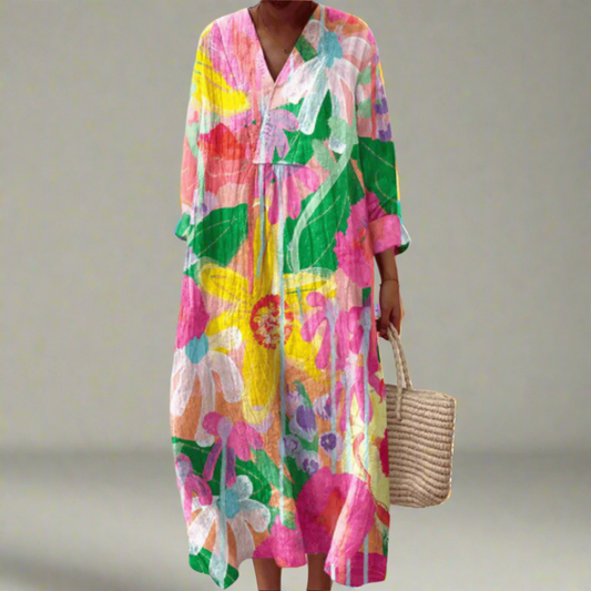 LB | Watercolor Bloom Breezy maxi dress
