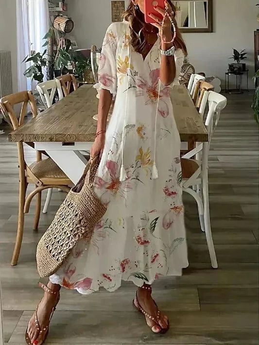 LB | artystyczna sukienka maxi